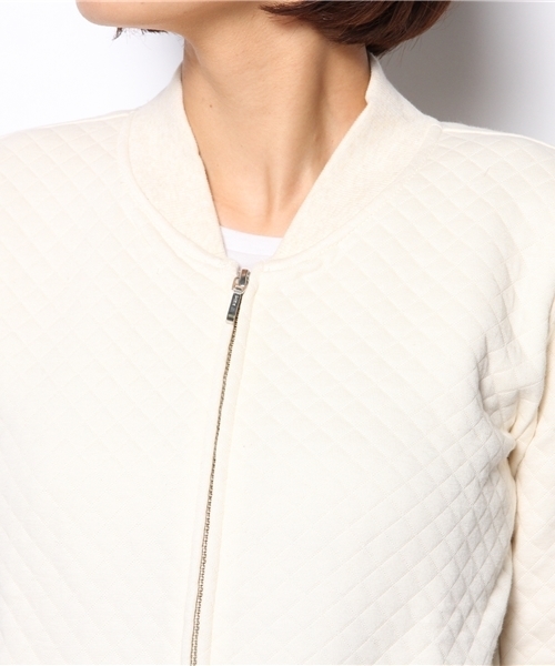 ELFORBR（エルフォーブル）の「ｷﾙﾃｨﾝｸﾞZIPﾌﾞﾙｿﾞﾝ（ブルゾン・レディース・オフホワイト/グレー・MEDIUM）」の6枚目の写真