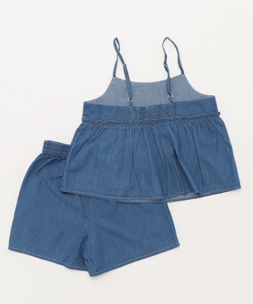 repipi armario（レピピ アルマリオ）の「キャミセットアップ（サロペット/オーバーオール・キッズ・ブラック/ブラウン/ブルー・SMALL/MEDIUM/LARGE/X-SMALL）」の4枚目の写真