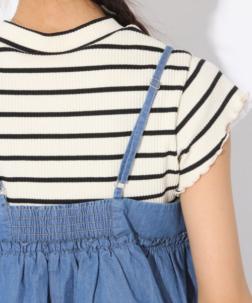 repipi armario（レピピ アルマリオ）の「キャミセットアップ（サロペット/オーバーオール・キッズ・ブラック/ブラウン/ブルー・SMALL/MEDIUM/LARGE/X-SMALL）」の5枚目の写真