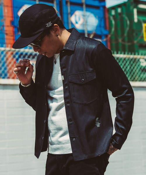 CRIMIE（クライミー）の「MILITARY SATIN SHIRT（シャツ/ブラウス・メンズ・ブラック/カーキ・XS/S/M/L/XL/XXL）」の2枚目の写真