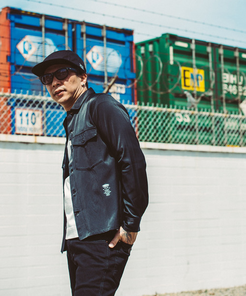 CRIMIE（クライミー）の「MILITARY SATIN SHIRT（シャツ/ブラウス・メンズ・ブラック/カーキ・XS/S/M/L/XL/XXL）」の18枚目の写真