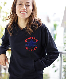 【CONVERSE/コンバース】サガラ刺繍ロゴスウェットパーカー/レディース プルオーバー パーカー ロゴ