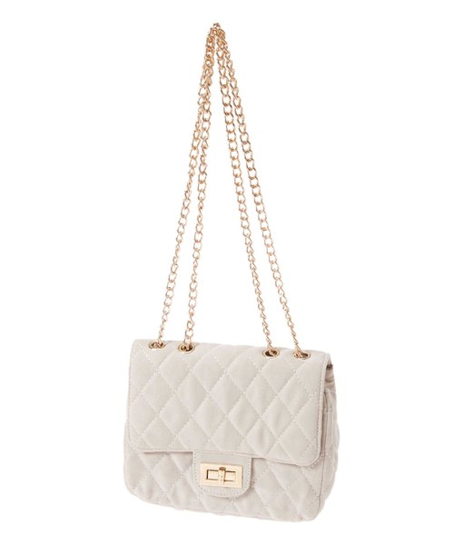 fifth（フィフス）の「キルティングチェーンショルダーバッグ（ショルダーバッグ・レディース・ブラック/ブルー/グレイッシュベージュ・FREE）」の3枚目の写真