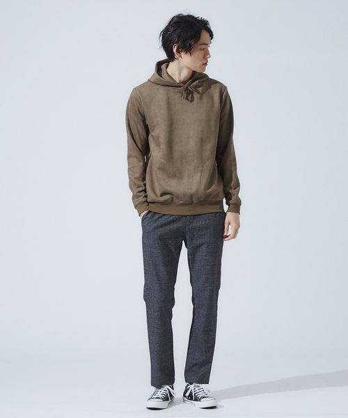ABAHOUSE GRAY(アバハウスグレイ)の「【展開店舗限定】フェイクスエードパーカー(パーカー・メンズ・カーキ/ブラック/グレイッシュベージュ・46/48)」の16枚目の写真