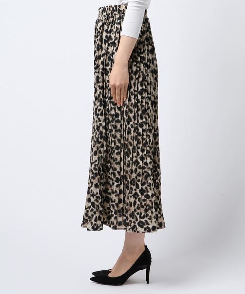 PARKS TOKYO SELECT（パークストウキョウセレクト）の「ﾚｵﾊﾟｰﾄﾞﾊﾟﾀｰﾝﾌﾟﾘｰﾂｽｶｰﾄ（スカート・レディース・ブラウン/グレー/ライトブラウン・FREE）」の4枚目の写真