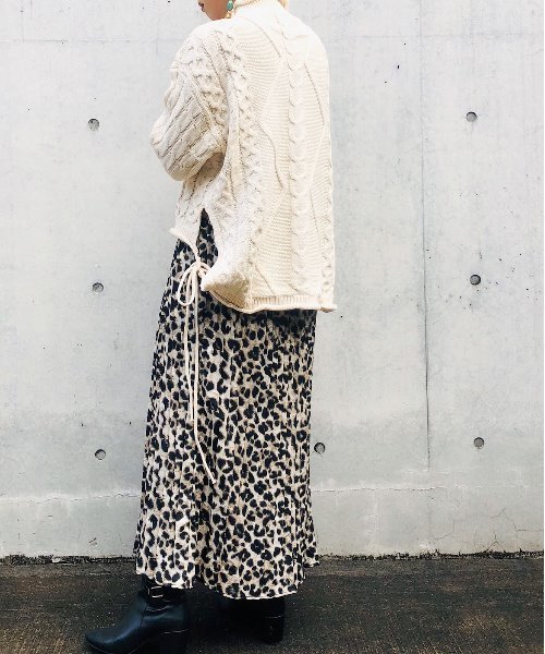 PARKS TOKYO SELECT（パークストウキョウセレクト）の「ﾚｵﾊﾟｰﾄﾞﾊﾟﾀｰﾝﾌﾟﾘｰﾂｽｶｰﾄ（スカート・レディース・ブラウン/グレー/ライトブラウン・FREE）」の13枚目の写真