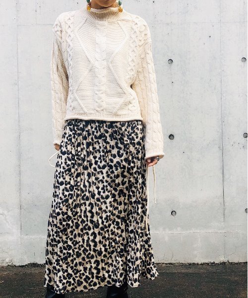 PARKS TOKYO SELECT（パークストウキョウセレクト）の「ﾚｵﾊﾟｰﾄﾞﾊﾟﾀｰﾝﾌﾟﾘｰﾂｽｶｰﾄ（スカート・レディース・ブラウン/グレー/ライトブラウン・FREE）」の15枚目の写真