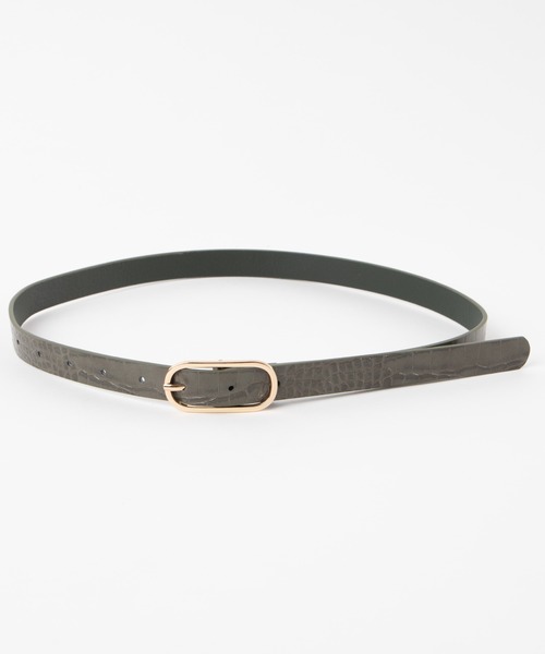 WEGO（ウィゴー）の「WEGO/型押しバックル細ベルト（ベルト・レディース・ベージュ/グリーン/ブラック/キャメル/ピンク・FREE）」の7枚目の写真