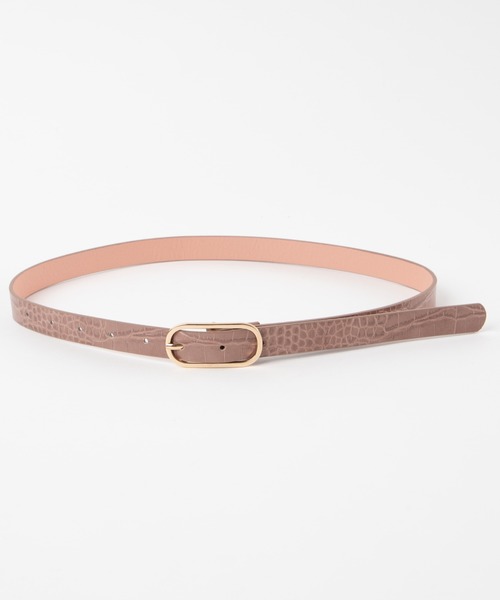 WEGO（ウィゴー）の「WEGO/型押しバックル細ベルト（ベルト・レディース・ベージュ/グリーン/ブラック/キャメル/ピンク・FREE）」の8枚目の写真