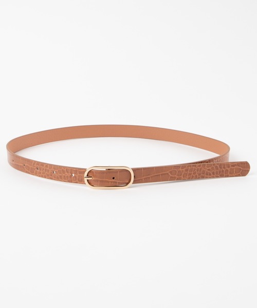 WEGO（ウィゴー）の「WEGO/型押しバックル細ベルト（ベルト・レディース・ベージュ/グリーン/ブラック/キャメル/ピンク・FREE）」の9枚目の写真