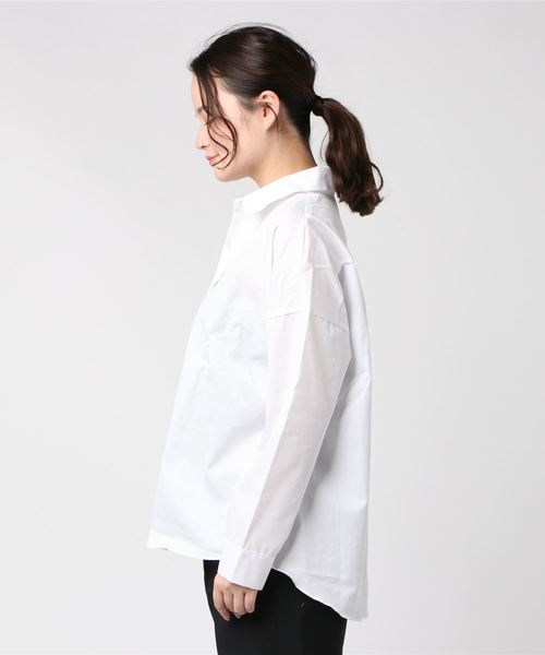 DING（ディング）の「DING/スキッパーシャツ（シャツ/ブラウス・レディース・ホワイト・FREE）」の7枚目の写真