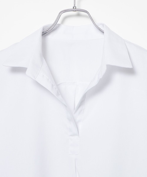 DING（ディング）の「DING/スキッパーシャツ（シャツ/ブラウス・レディース・ホワイト・FREE）」の5枚目の写真