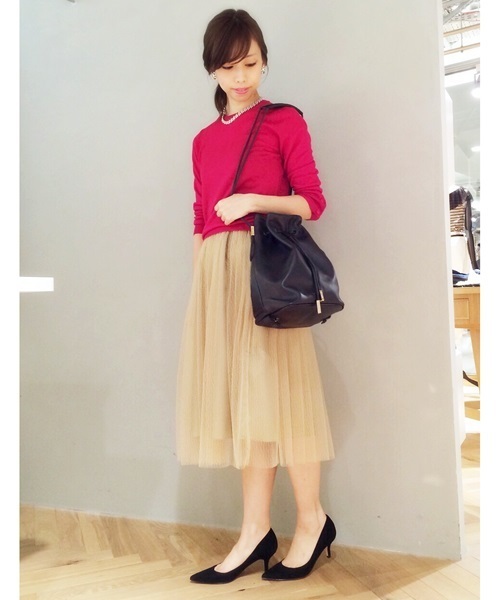 EDIT. FOR LULU(エディットフォールル)の「◆クルーネック 袖あき プルーバー(ニット/セーター・レディース・グレー/グリーン/ネイビー/ピンク・FREE)」の15枚目の写真