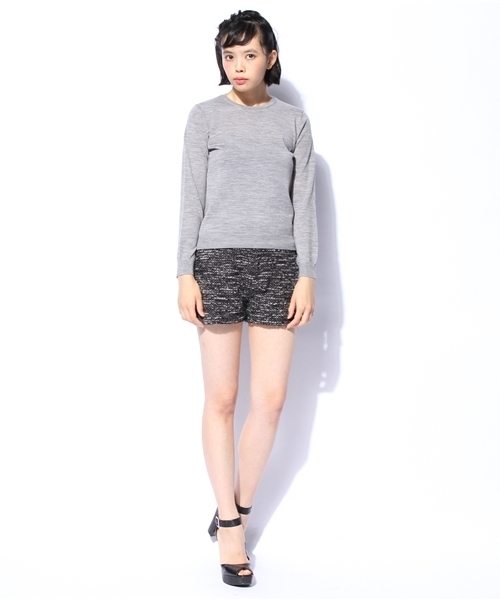 EDIT. FOR LULU(エディットフォールル)の「◆クルーネック 袖あき プルーバー(ニット/セーター・レディース・グレー/グリーン/ネイビー/ピンク・FREE)」の8枚目の写真