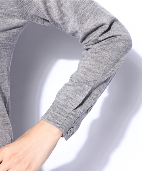 EDIT. FOR LULU(エディットフォールル)の「◆クルーネック 袖あき プルーバー(ニット/セーター・レディース・グレー/グリーン/ネイビー/ピンク・FREE)」の10枚目の写真