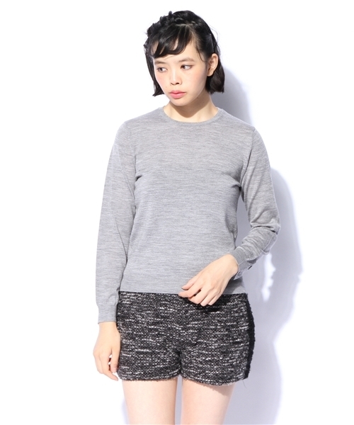 EDIT. FOR LULU(エディットフォールル)の「◆クルーネック 袖あき プルーバー(ニット/セーター・レディース・グレー/グリーン/ネイビー/ピンク・FREE)」の17枚目の写真