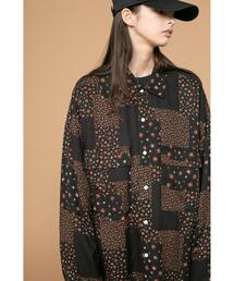 MONKEY TIME | ＜monkey time＞ FLOWER PTC PRINT OVER SIZED RE/シャツ(シャツ/ブラウス)