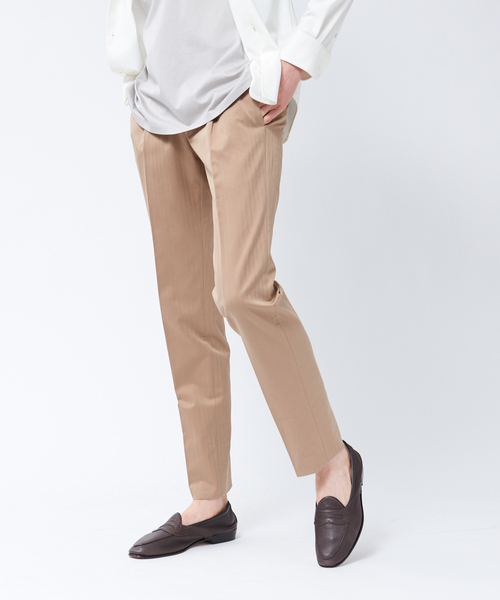 RECENCY OF MINE（リーセンシー オブ マイン）の「【Recency of Mine】ORMEZZANO 　コットンソラーロ ヘリボーン パンツ（その他パンツ・メンズ・ベージュ/ブラウン・44/46/48）」の2枚目の写真