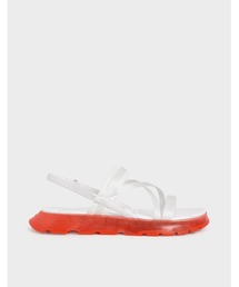 CHARLES & KEITH | グログラン&ライクラ チャンキーサンダル / Grosgrain & Lycra Chunky Sandals(サンダル)