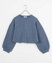 WEGO | WEGO/ピグメントボリューム袖ショートスウェット(スウェット)