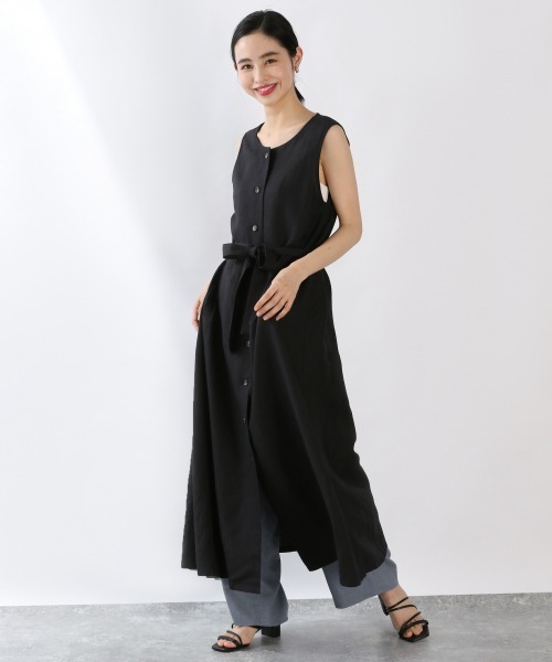 LOWRYS FARM（ローリーズファーム）の「マエボタンワンピベスト　877206（ワンピース・レディース・アイボリー/ブラック/カーキ/ブラウン・FREE）」の3枚目の写真