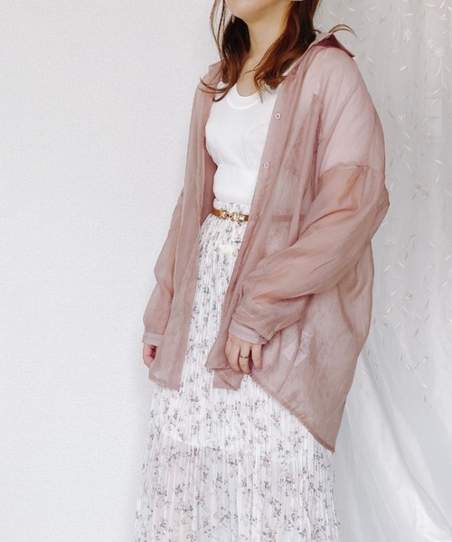 ap retro（アプレトロ）の「クルーネックリブニット【ZOZO限定アイテム】（ニット/セーター・レディース・ホワイト/サックスブルー/ピンク/ライトグリーン・FREE）」の8枚目の写真