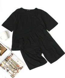 Lazar（ラザル）の「セットアップ スウェット 半袖Tシャツ＆ショートパンツ/ルームウェア/ワンマイルウェア/パジャマ（ルームウェア/パジャマ・メンズ）」