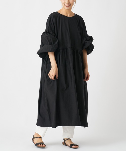 PUAL CE CIN（ピュアルセシン）の「【Du noir】後ろリボンワンピース（ワンピース・レディース・ブラック/ベージュ・FREE）」の7枚目の写真