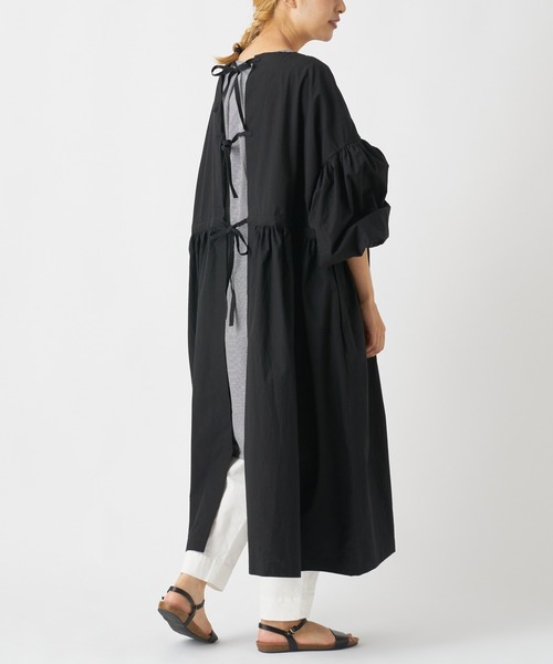 PUAL CE CIN（ピュアルセシン）の「【Du noir】後ろリボンワンピース（ワンピース・レディース・ブラック/ベージュ・FREE）」の9枚目の写真