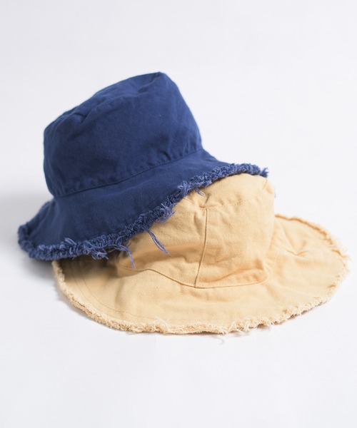 MAISON BREEZE（メゾンブリーズ）の「【MAISON BREEZE】リラックスコットンフリンジバケットHAT/UV対策（ハット・レディース・ブラック/ナチュラル/ネイビー/イエロー・FREE）」の12枚目の写真