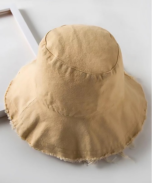 MAISON BREEZE（メゾンブリーズ）の「【MAISON BREEZE】リラックスコットンフリンジバケットHAT/UV対策（ハット・レディース・ブラック/ナチュラル/ネイビー/イエロー・FREE）」の14枚目の写真