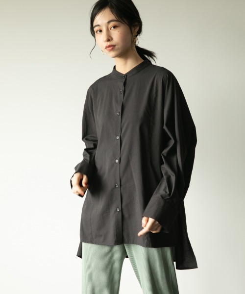 LOWRYS FARM（ローリーズファーム）の「バンドカラードルマンシャツ　893660（シャツ/ブラウス・レディース・ホワイト/ブラック/ブルー/イエロー・FREE）」の3枚目の写真