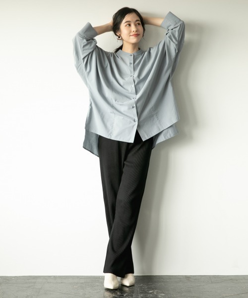 LOWRYS FARM（ローリーズファーム）の「バンドカラードルマンシャツ　893660（シャツ/ブラウス・レディース・ホワイト/ブラック/ブルー/イエロー・FREE）」の19枚目の写真