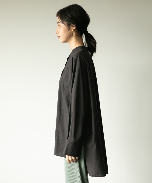 LOWRYS FARM（ローリーズファーム）の「バンドカラードルマンシャツ　893660（シャツ/ブラウス・レディース・ホワイト/ブラック/ブルー/イエロー・FREE）」の5枚目の写真