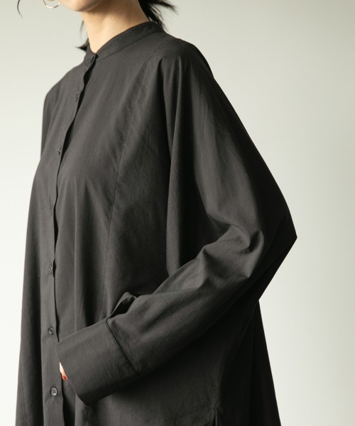 LOWRYS FARM（ローリーズファーム）の「バンドカラードルマンシャツ　893660（シャツ/ブラウス・レディース・ホワイト/ブラック/ブルー/イエロー・FREE）」の8枚目の写真