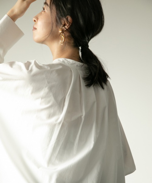 LOWRYS FARM（ローリーズファーム）の「バンドカラードルマンシャツ　893660（シャツ/ブラウス・レディース・ホワイト/ブラック/ブルー/イエロー・FREE）」の13枚目の写真