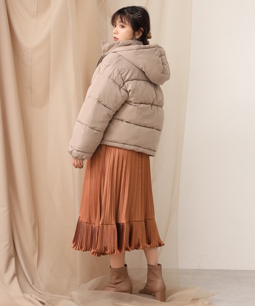 one after another NICE CLAUP（ワンアフターアナザーナイスクラップ）の「プリーツ切り替えフレアスカート（スカート・レディース・ブラック/モカ/ベージュ/ベージュ系その他/ダークオレンジ・FREE）」の16枚目の写真