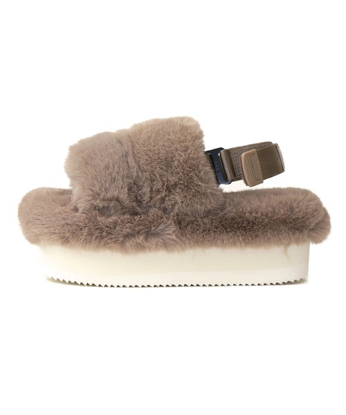 SHAKA（シャカ）の「SHAKA/シャカ　WEEKENDER PLATFORM FLUFFY W（サンダル・レディース・ブラック/ベージュ/レオパード・23.0cm/24.0cm/25.0cm）」の2枚目の写真