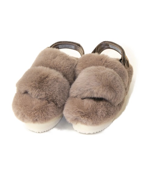 SHAKA（シャカ）の「SHAKA/シャカ　WEEKENDER PLATFORM FLUFFY W（サンダル・レディース・ブラック/ベージュ/レオパード・23.0cm/24.0cm/25.0cm）」の5枚目の写真