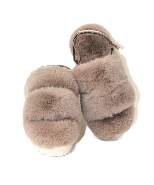 SHAKA（シャカ）の「SHAKA/シャカ　WEEKENDER PLATFORM FLUFFY W（サンダル・レディース・ブラック/ベージュ/レオパード・23.0cm/24.0cm/25.0cm）」の7枚目の写真