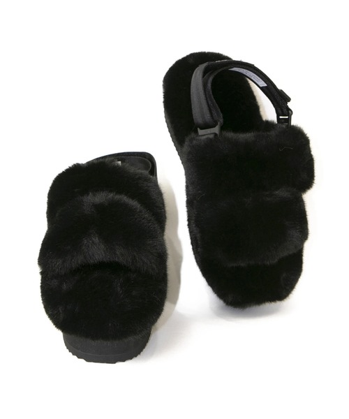 SHAKA（シャカ）の「SHAKA/シャカ　WEEKENDER PLATFORM FLUFFY W（サンダル・レディース・ブラック/ベージュ/レオパード・23.0cm/24.0cm/25.0cm）」の19枚目の写真
