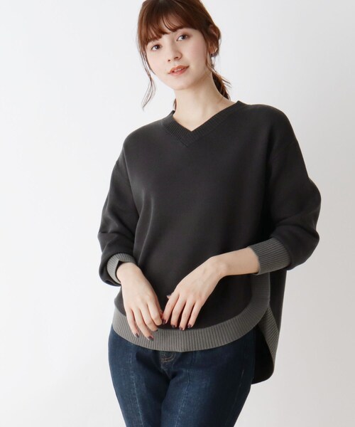 M Ll 洗濯機で洗えて毛玉になりにくい ラウンドリブニット ニット セーター Shoo La Rue シューラルー のファッション通販 Zozotown