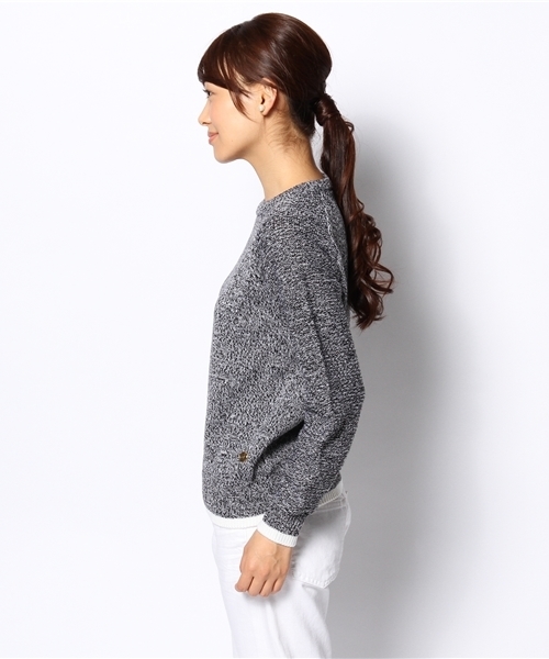 SHIPS for women（シップスフォーウィメン）の「テンジク　ミックスプルオーバー（ニット/セーター・レディース・ライトホワイト/ブルー/ブラック・36/38）」の5枚目の写真