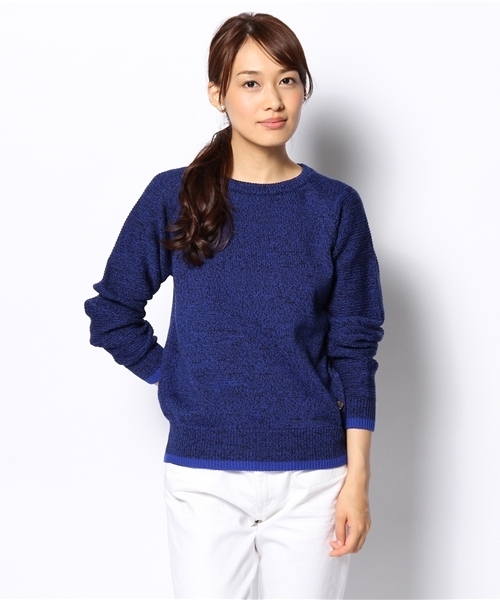 SHIPS for women（シップスフォーウィメン）の「テンジク　ミックスプルオーバー（ニット/セーター・レディース・ライトホワイト/ブルー/ブラック・36/38）」の15枚目の写真