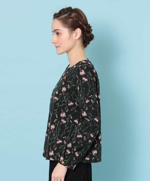 Jocomomola(ホコモモラ)の「palmera 刺繍ブラウス(シャツ/ブラウス・レディース・ブラック・40/42)」の2枚目の写真