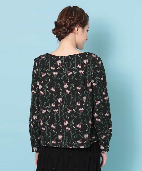 Jocomomola(ホコモモラ)の「palmera 刺繍ブラウス(シャツ/ブラウス・レディース・ブラック・40/42)」の3枚目の写真