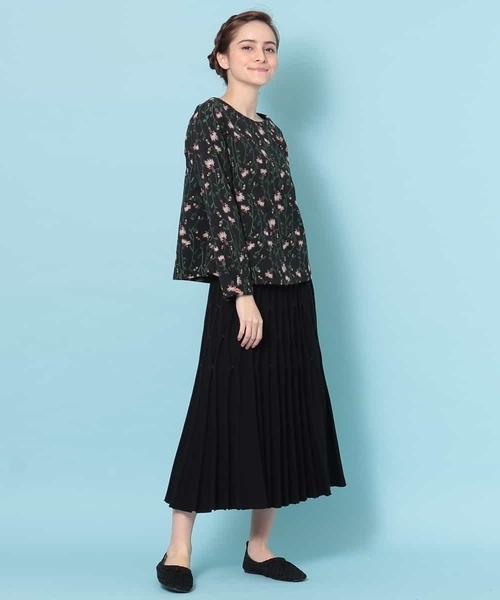 Jocomomola(ホコモモラ)の「palmera 刺繍ブラウス(シャツ/ブラウス・レディース・ブラック・40/42)」の8枚目の写真
