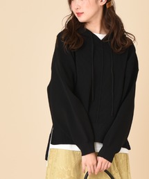 INTERPLANET | 【ＷＥＢ限定】編地切替フード付プルオーバー(ニット/セーター)