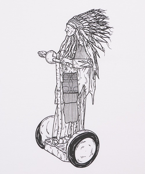 チチカカ（チチカカ）の「インディアンバイクTシャツ（Tシャツ/カットソー・メンズ・ホワイト/レッド・LARGE/MEDIUM）」の10枚目の写真