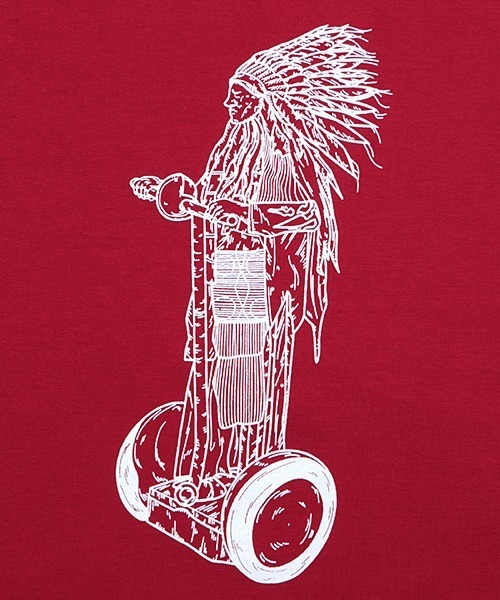 チチカカ（チチカカ）の「インディアンバイクTシャツ（Tシャツ/カットソー・メンズ・ホワイト/レッド・LARGE/MEDIUM）」の11枚目の写真
